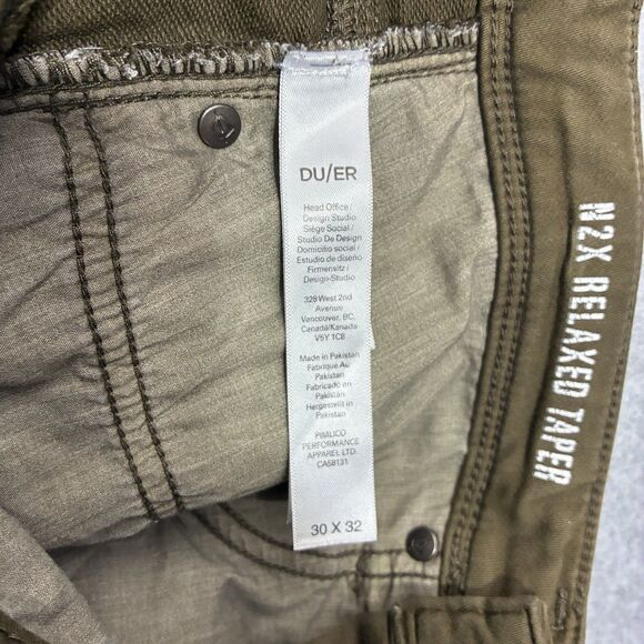 DUER N2X Relaxed Taper Pants Men’s Brown Performance Stretch Denim Size 30x32 - Picture 8 of 8